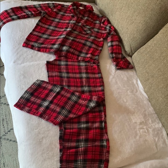 Gently Loved Plaid Red Pajama Set by Charter Club - Picture 1 of 8